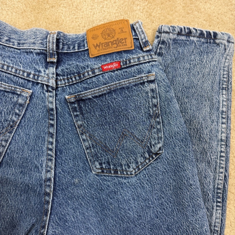 Vintage‎ Wrangler High Waisted Acid Wash Tapered Leg Jeans Made in USA JT915MT 7